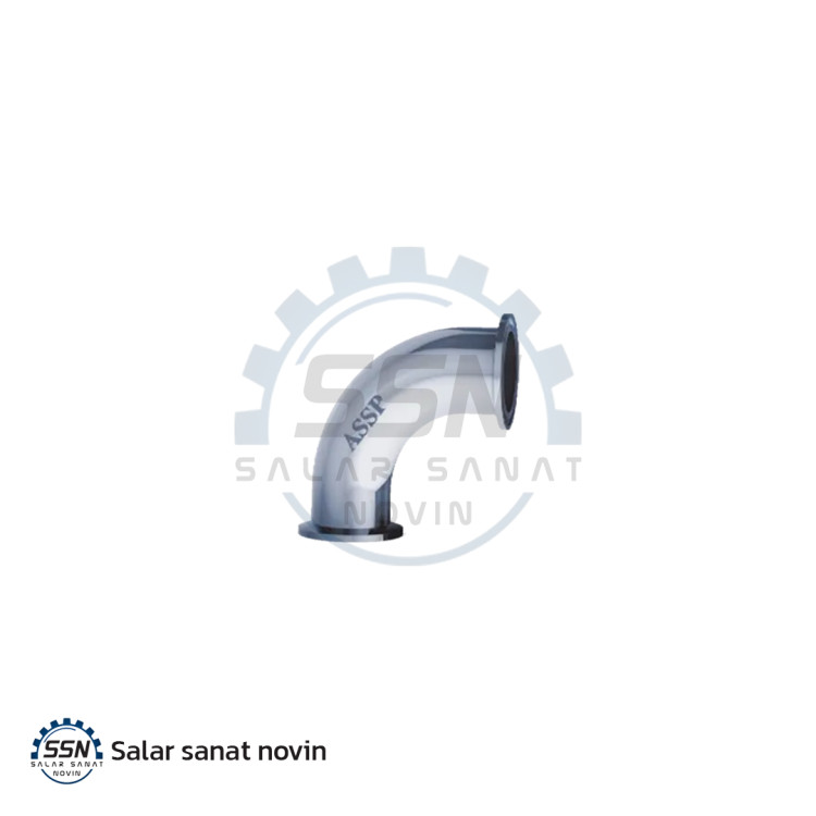 زانویی 90 درجه دو سر فرول استنلس استیل