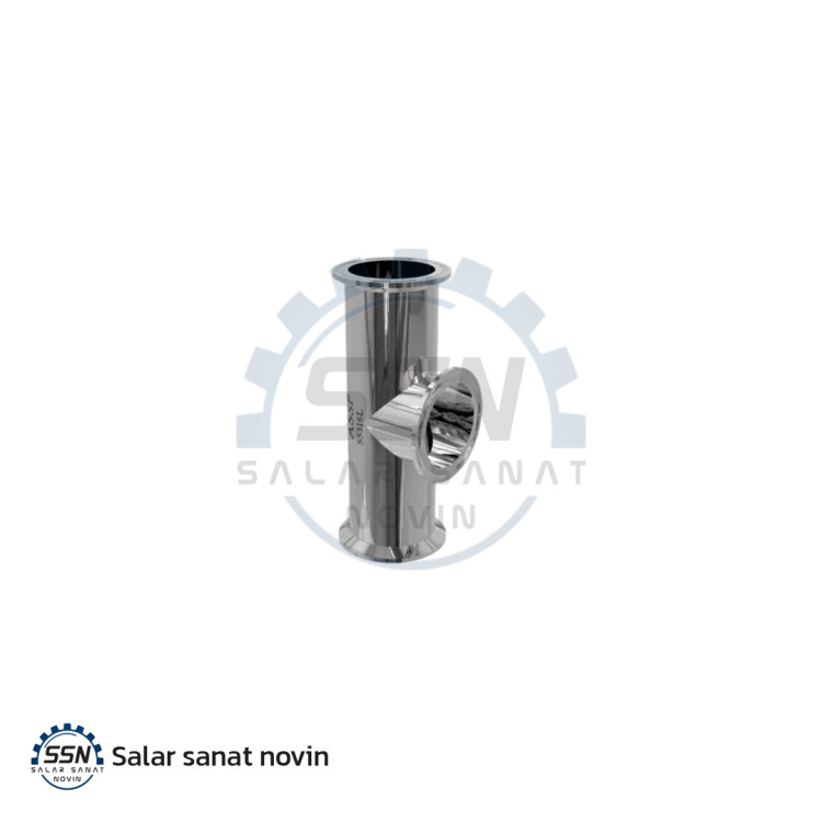 سه راهی نافی کوتاه فرول دار استنلس استیل